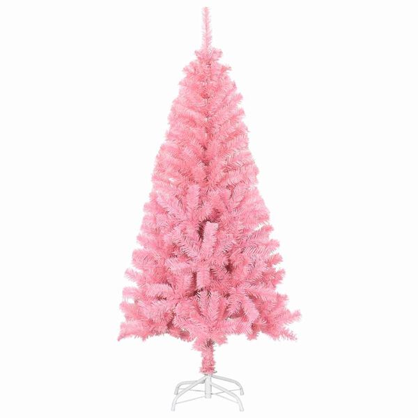 vidaXL &Aacute;rbol de Navidad con 150 LED con soporte Rosa 150 cm PVC
