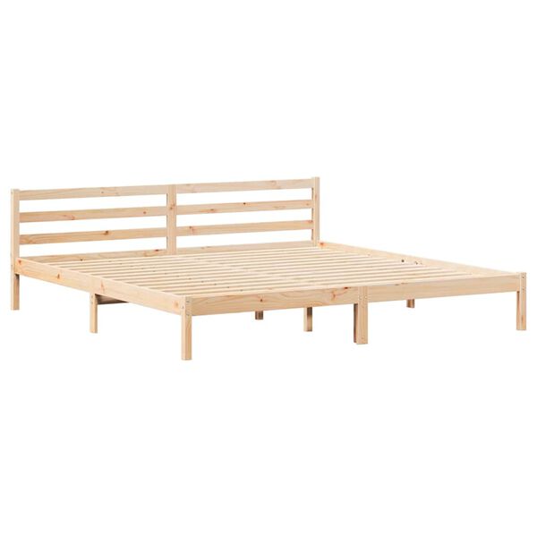 vidaXL Estructura de cama con cabecera Marrón 208.6 x 157.6 x 69.4 cm