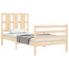 vidaXL Estructura de cama con cabecero madera maciza 100x200 cm