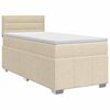 vidaXL Cama box spring con colch&oacute;n Crema 100 x 200 cm Tela