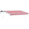 vidaXL Armaz&oacute;n de toldo manual con LEDs Rojo y 3 x 2,5 m