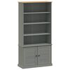 vidaXL Librer&iacute;a VIGO madera maciza de pino gris 85x35x170 cm