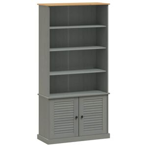vidaXL Librer&iacute;a VIGO madera maciza de pino gris 85x35x170 cm