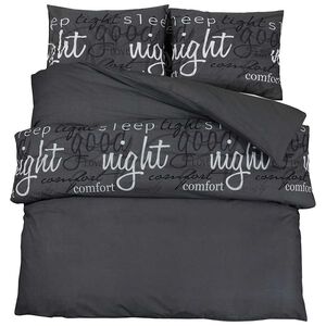 vidaXL Juego de funda n&oacute;rdica algod&oacute;n negro 140x200 cm