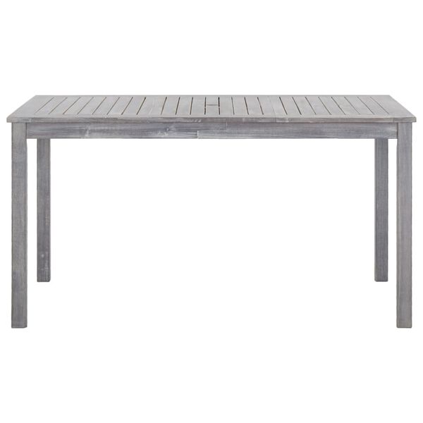 vidaXL Set de comedor de jardín 5 piezas madera maciza de acacia gris