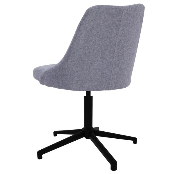 vidaXL Silla de comedor giratoria de tela gris claro
