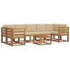 vidaXL Conjunto de sof&aacute;s de exterior 8 uds. Natural y Beige