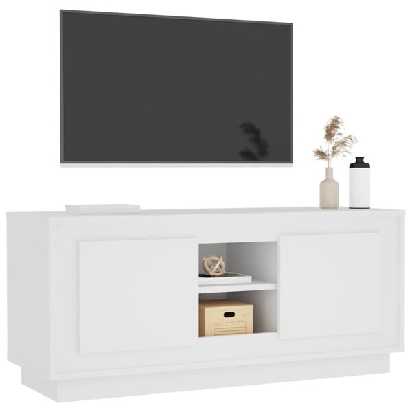 vidaXL Mueble para TV madera contrachapada negro 102x35x45 cm