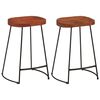 vidaXL Taburetes de bar Gavin 2 uds madera mango maciza 45x40x63 cm