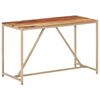 vidaXL Mesa de comedor madera maciza 120x60x76 cm