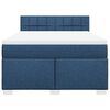 vidaXL Cama box spring con colchón tela azul 140x200 cm
