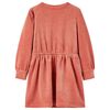vidaXL Vestido infantil de manga larga rosa 104