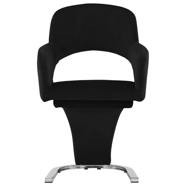vidaXL Sillas de comedor 2 unidades terciopelo negro