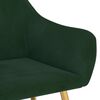 vidaXL Sillas de comedor 2 unidades terciopelo verde oscuro
