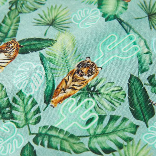 Camiseta infantil verde claro mélange 104