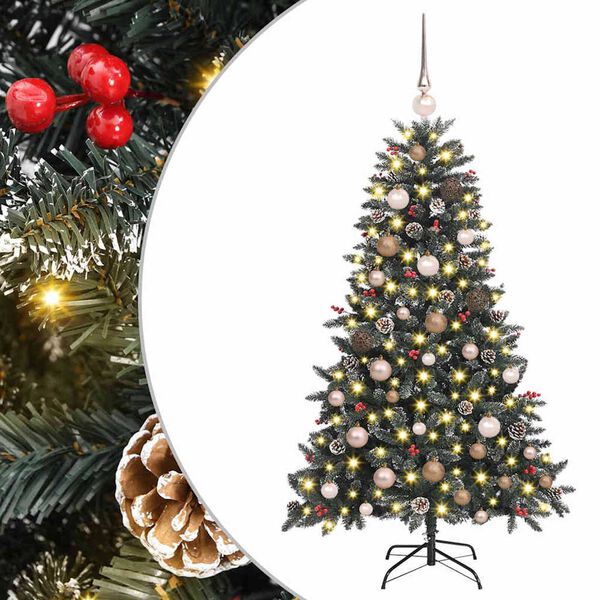 vidaXL &Aacute;rbol de Navidad artificial Verde 150 cm PVC, Pl&aacute;stico y Acero