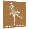 vidaXL Adorno de pared jard&iacute;n acero corten bailarina ballet 55x55 cm