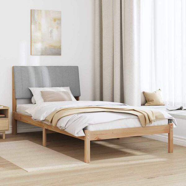 vidaXL Estructura de cama Marr&oacute;n 100 x 200 cm Madera de pino macizo