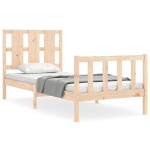 vidaXL Estructura de cama sin colch&oacute;n madera maciza de pino 90x190 cm