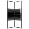 vidaXL Cabina de ducha a rayas ESG negra 80x80x180 cm