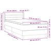 vidaXL Cama box spring con colch&oacute;n terciopelo rosa 90x210 cm