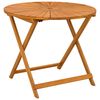 vidaXL Mesa de jard&iacute;n plegable Natural &Oslash;90 x 75 cm