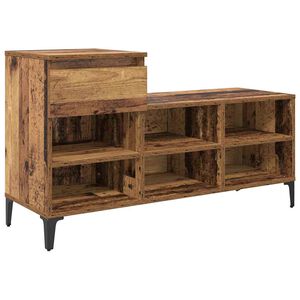 vidaXL Armario para Zapatos con caj&oacute;n Madera vieja 102 x 36 x 60 cm