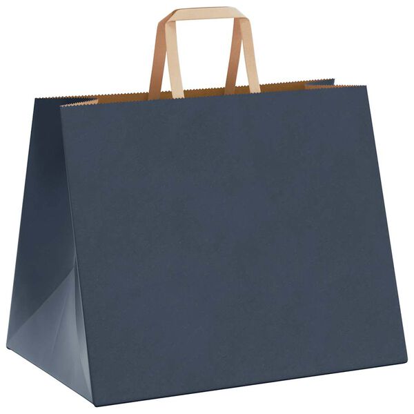 vidaXL Bolsas de papel con asas 250 uds azul 32x22x24 cm