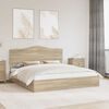 vidaXL Cama con almacenamiento con cabecera Roble Sonoma 180 x 200 cm