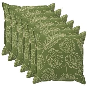 vidaXL Coj&iacute;n decorativo 6 uds. HOUTEN Dise&ntilde;o de Hojas 30 x 30 cm