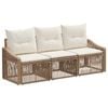 vidaXL Conjunto de sof&aacute;s de jard&iacute;n 3 uds. Beige rat&aacute;n sint&eacute;tico