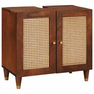 vidaXL Mueble de lavabo Marr&oacute;n 62 x 33 x 58 cm Madera de ingenier&iacute;a