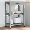 vidaXL Carrito de cocina MONZA madera maciza de pino 60x40x88,5 cm