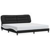 vidaXL Estructura de cama con LED sin colch&oacute;n Hvar negro blanco 200x200 cm