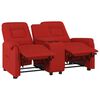 vidaXL Sill&oacute;n reclinable 2 plazas posavasos cuero sint&eacute;tico rojo tinto