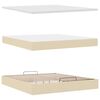 vidaXL Estructura de cama otomana con colch&oacute;n tela crema 180x200cm