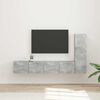 vidaXL Conjunto de mueble de TV 3 pcs Gris Concreto