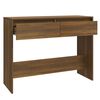 vidaXL Mesa consola madera de ingenier&iacute;a marr&oacute;n roble 100x35x76,5 cm