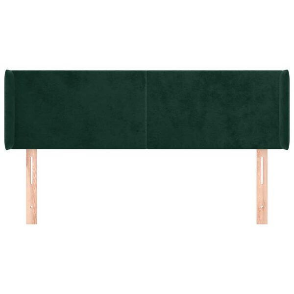 vidaXL Cabecero de terciopelo verde oscuro 147x16x78/88 cm