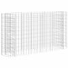 vidaXL Arriate de gaviones de hierro galvanizado 190x50x100 cm