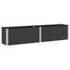 vidaXL Arriate elevado Negro 250 x 50 x 54 cm alu.