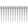 vidaXL Picas de tierra 12 uds acero galvanizado plateado 10x10x91 cm