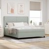 vidaXL Cama tipo Box Spring Gris Claro 180 x 200 cm Terciopelo