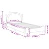 vidaXL Cama para niños con cabecero con cabecera Rosa 90 x 190 cm PU