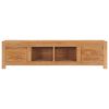 vidaXL Mueble de TV de madera de teca maciza 115x30x35 cm