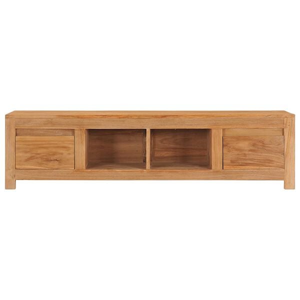 vidaXL Mueble de TV de madera de teca maciza 115x30x35 cm