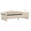 vidaXL Sof&aacute; cama USB de tela color crema 90x200 cm