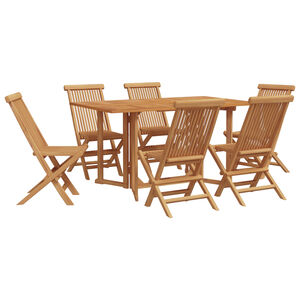vidaXL Conjunto de Comedor de Jardín 7 pcs Marrón