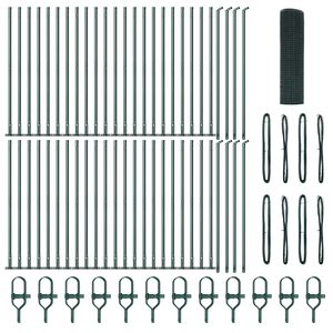 vidaXL Poste de Valla Verde