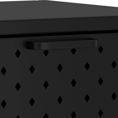 vidaXL Mesa consola de acero negra 72x35x75 cm